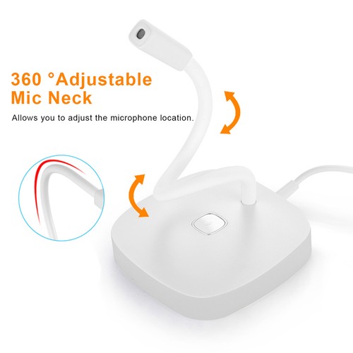 Desktop Microphone USB Wired Microphone 360 Degrees I6Q0 - Picture 4 of 11