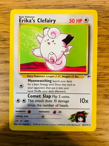 Erika's Clefairy (25/132) Rare Gym Heroes Set Pokemon Card! FAST & FREE P&P! - 第 16/34 張圖片