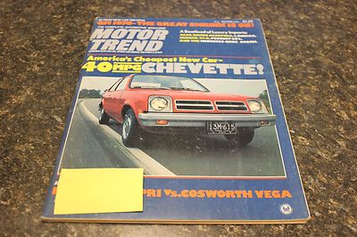 MOTOR TREND AMERICA'S CHEAPEST NEW CAR OCTOBER 1975 VOL.27 #10 9248-1 [LOC.ELK]