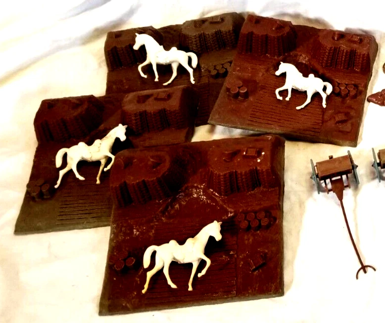 Lote de 20 piezas Caisson Fortificación Caballos Guerra Civil Revolucionario Juguetes de Plástico Ejército Foto 2 de 4