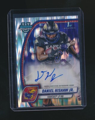 DANIEL HISHAW JR. 2024 BOWMAN CHROME U RC AUTO REFRACTOR #PA-DHI