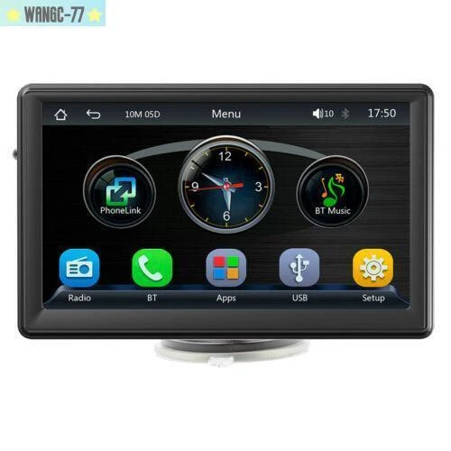 Reproductor de video con pantalla táctil Bluetooth de audio para automóvil para Apple CarPlay Android automático 7 pulgadas Foto 2 de 4