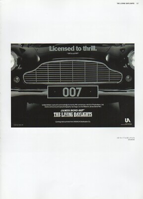 2002 Vintage JAMES BOND 007 ''LICENSED TO THRILL'' USA MINI POSTER ART Lithograph