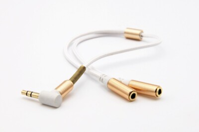 Black Stork 3,5-mm-Stereo-Audio-Splitter 2 weiblich 1 männlich AUX-Kabel