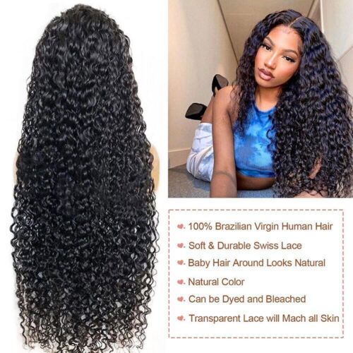Deep Wave 13x6 Hd Lace Frontal Human Hair Wigs Pre Plucked Water Wave Lace Wig - Picture 16 of 18