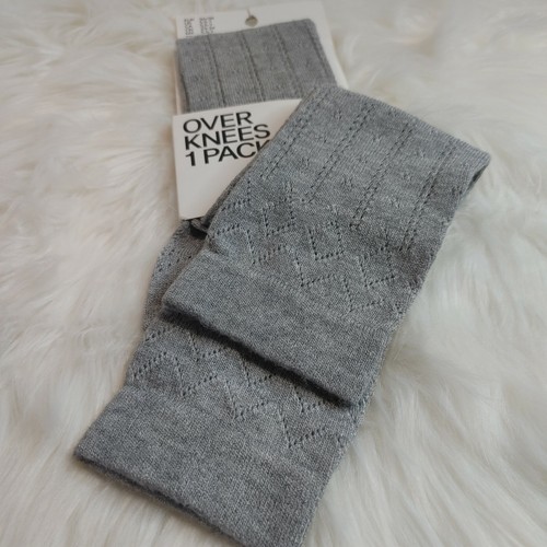 H&M Over Knees Socks 1 Pack Gray Size 5.5-7 - Picture 3 of 5