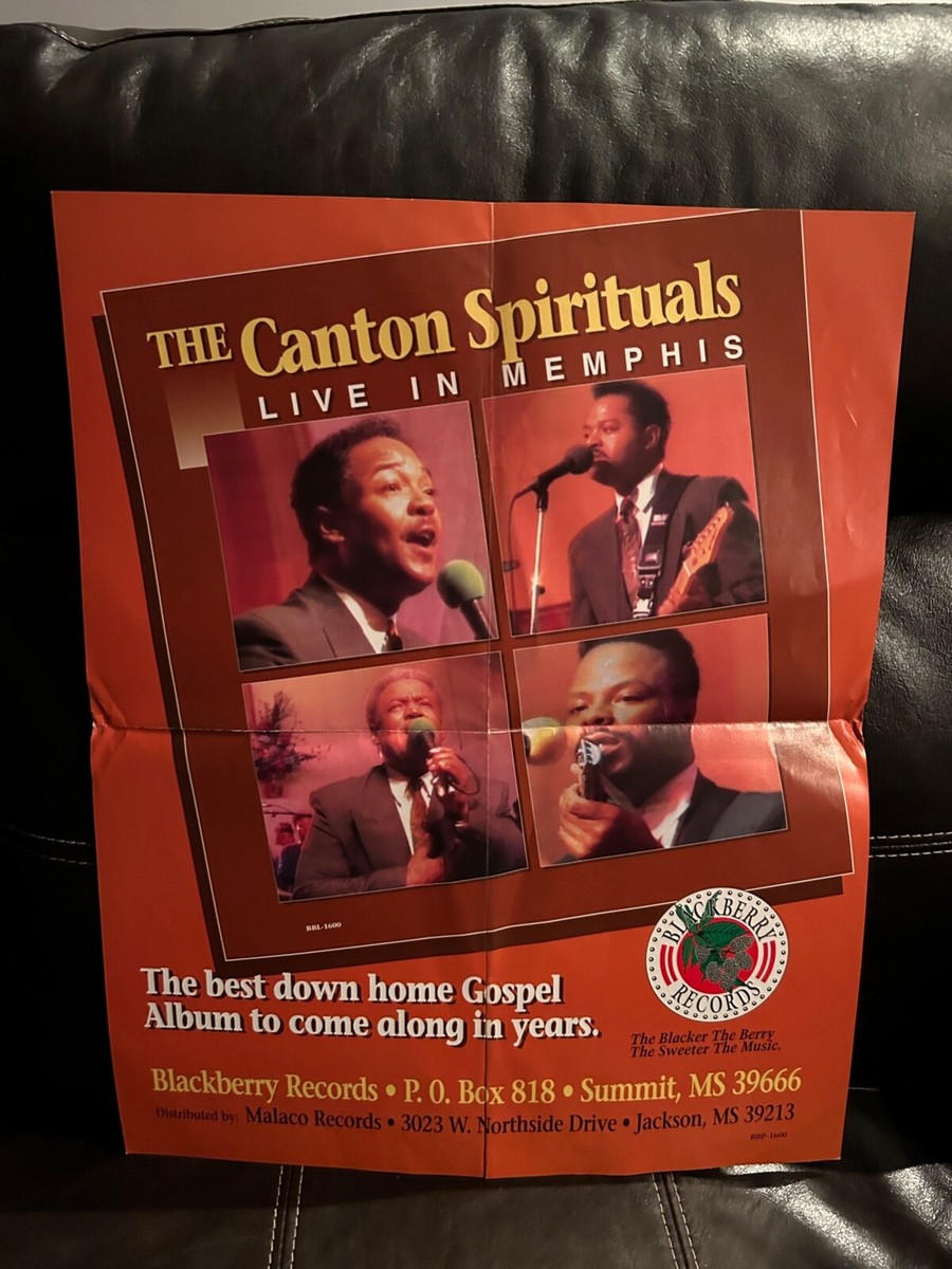 Vintage The Canton Spirituals Gospel Music Album Poster Live in