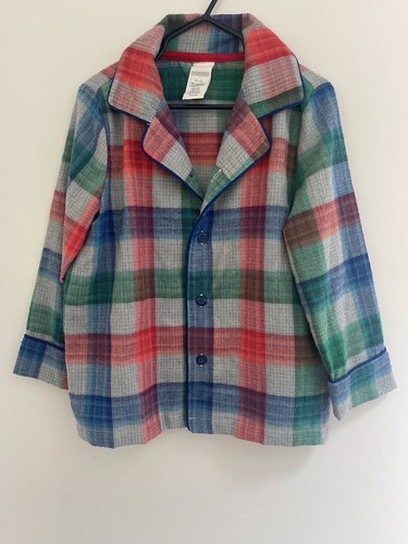 Gymboree Kids Boys 2-Piece Cozy 100% Polyester Plaid Button-Up Long Sleeve PJs 4 - Picture 3 of 7