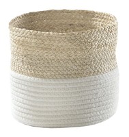Aufbewahrungskorb Korb Kiste Box Baumwollseil Weiß Ø 22 Cm