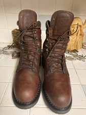 MENS RED WING 2238 BROWN LEATHER 6" BOOTS 14 B MADE IN USA STEEL TOE VINTAGE