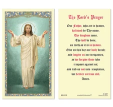 Laminated Our Father The Lord's Prayer Holy Prayer Card Catholic