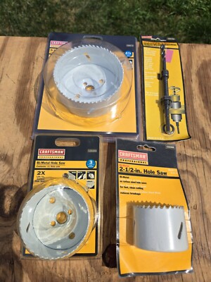 Vintage lot of NOS Craftsman Professional Hole Saws and Arbor System tool SEALED
