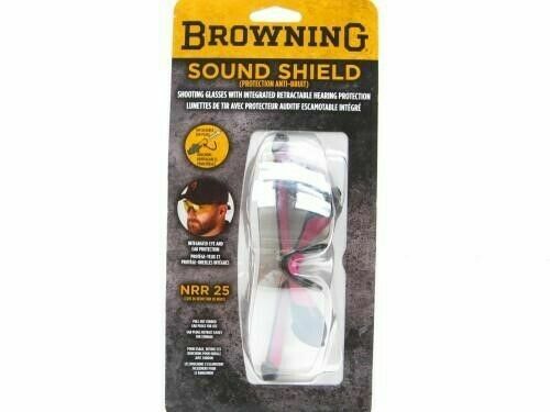 Browning Sound Shield Shooting Glasses + Ear Plugs Hearing Protection - 12745 - Picture 2 of 3