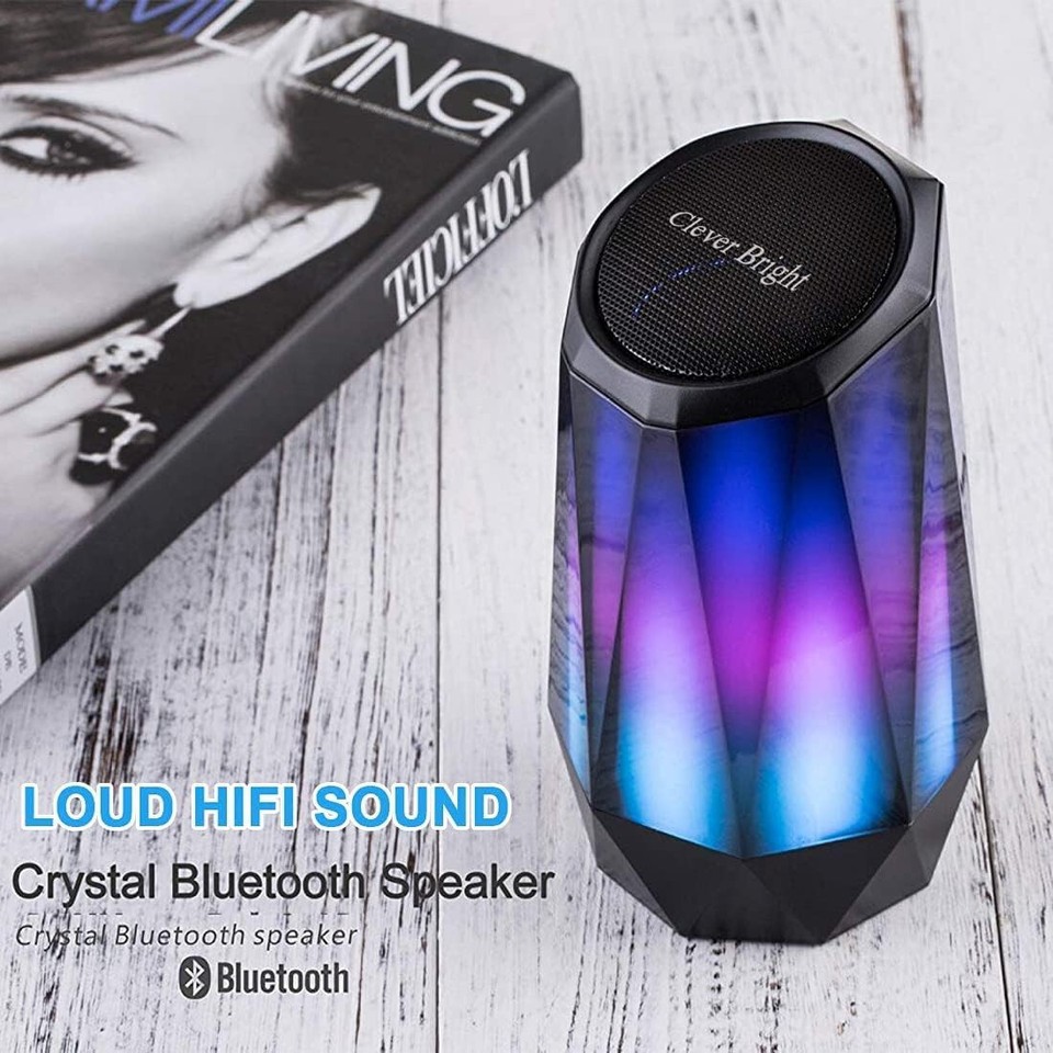 Portable Wireless Bluetooth Speaker LED Lights Loud Powerful Sound TF ...