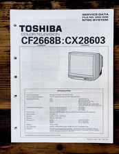 Toshiba CF2668B CX28603 TV Service Manual Original 