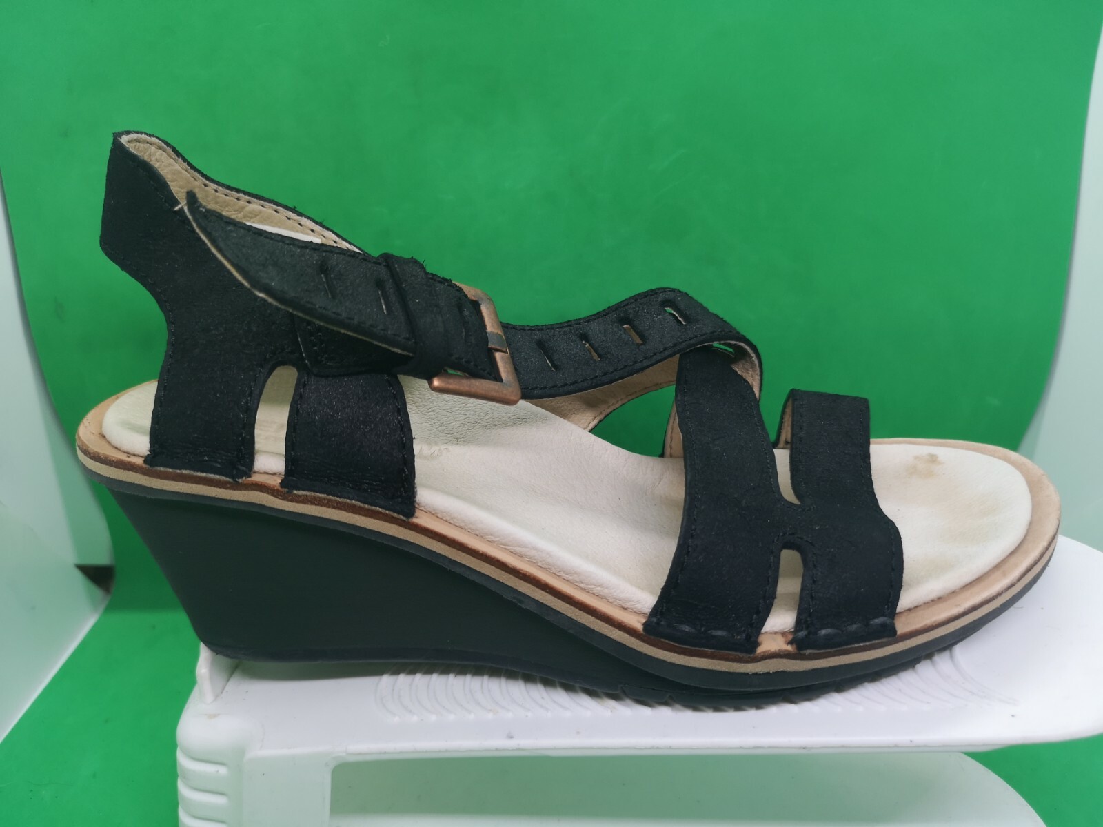 Sandali con zeppa Merrell Revalli Aura Strap taglia 8 J2150 neri comodi da passeggio