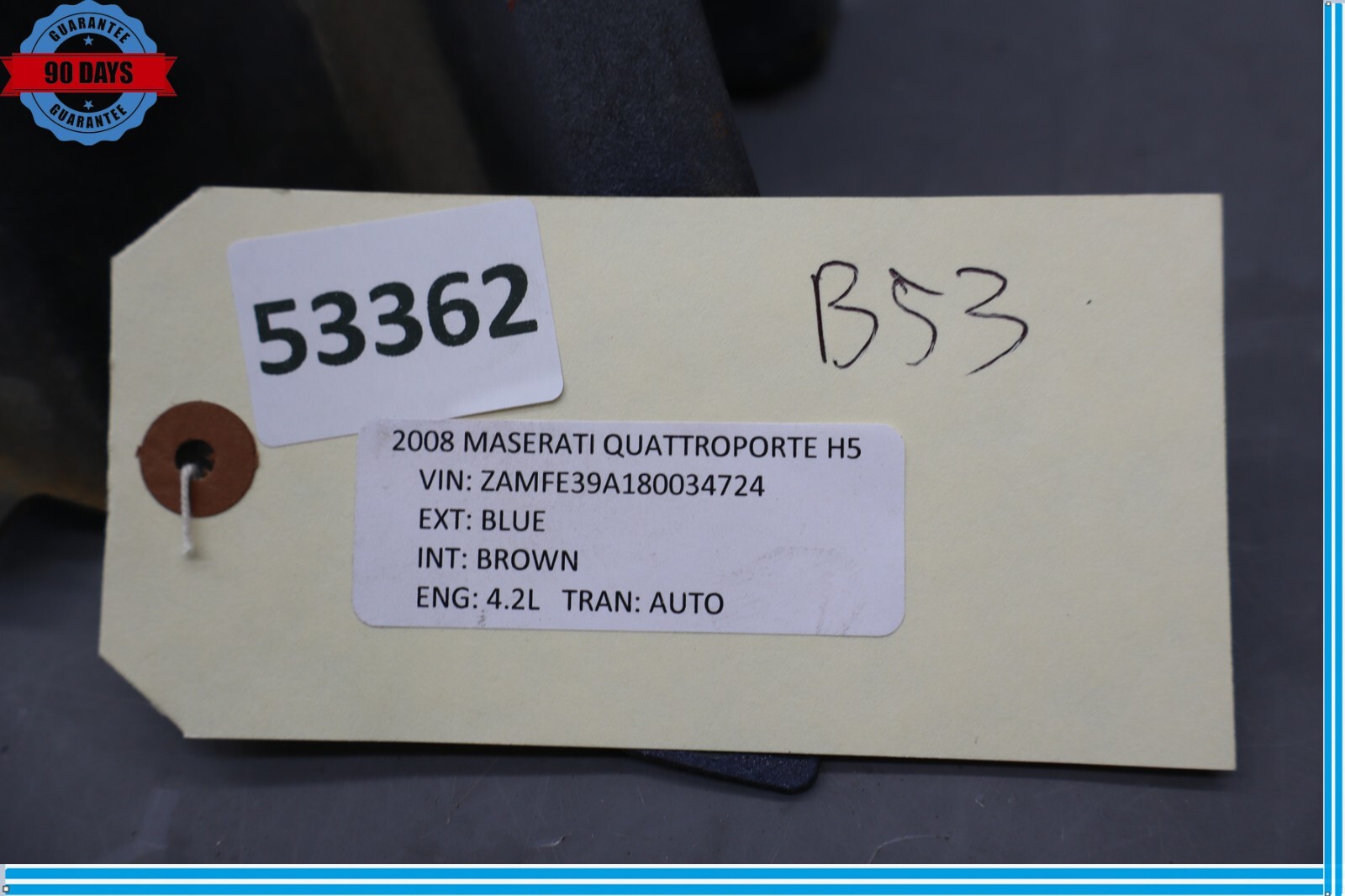 03-08 Maserati Quattroporte Trunk Right Side Quarter Trim Cover Panel Oem