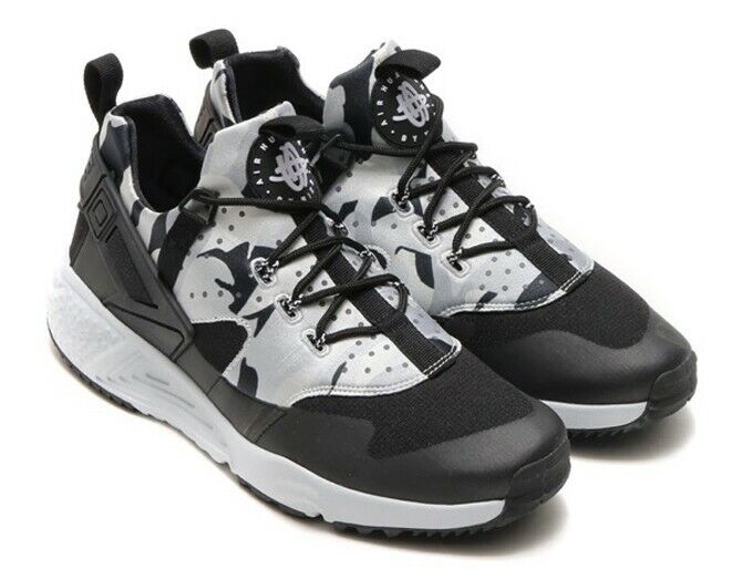Nike Air Huarache Utility CAMO sz 15 Black White Grey Mens Nike Air Huarache Utility CAMO sz 15 Black White Grey Mens