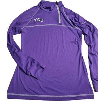 Columbia Golf TCU Texas Christian Horned Frogs  1/4Zip Pullover Purple Women's M