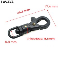 Plastic Swivel Spring Snap Hook Black Clasp For Paracord Lanyard PVC