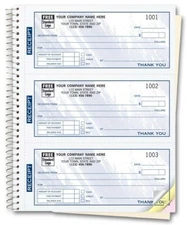 500 Color Collection Cash Receipts / In Books / Nebs/Deluxe # 693T, 2 Part