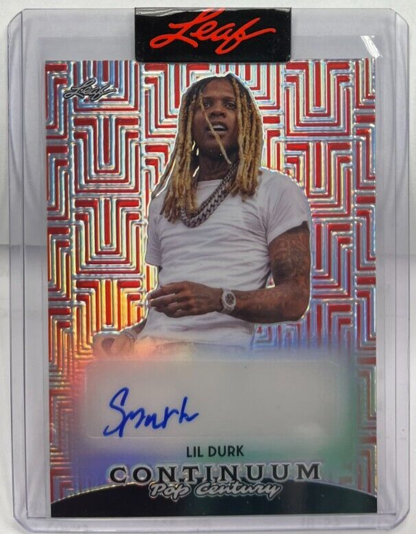 LIL DURK 2024 Leaf Continuum Pop Century RED Autograph Auto #'d 26