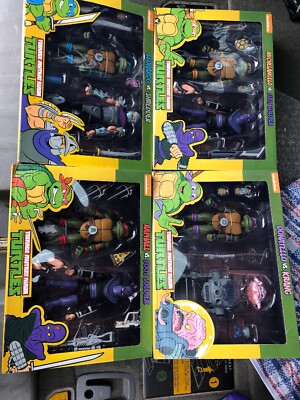 4x 2 Pack NECA Teenage Mutant Ninja Turtles Exclusive 8 FIGURE SET