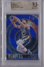 STEPHEN CURRY 2020-21 Panini Select Numbers Blue Prizm BGS 9.5 Pop 2 Warriors