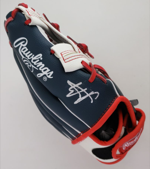 Wander Franco Autographed Signed Tampa Bay Rays / Franklin Baseball Glove (JSA) 