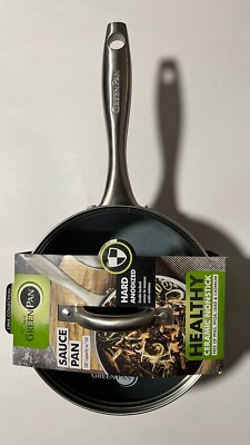 GreenPan LIMA Pro Hard Anodized Healthy Ceramic Nonstick 2 QT Saucepan Pot