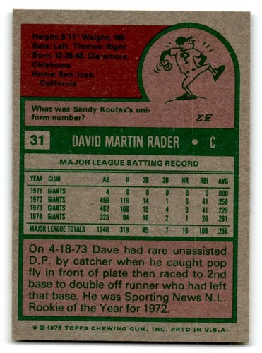 1975 Topps Baseball EX/MT to NM #1-250 You Choose Complete Your Set George Brett - Picture 62 of 501
