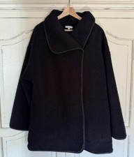 Max Studio London Fleece Sherpa Jacket / Coat Black Size Large
