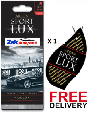 Areon Sport LUX Qualität Parfüm/Köln Karton Auto Lufterfrischer GOLD X 1
