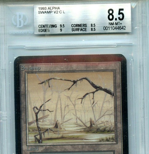 MTG Alpha Swamp V2 BGS 8.5 NM/MT+ Magic Land Card Amricons 4642 - Picture 2 of 3