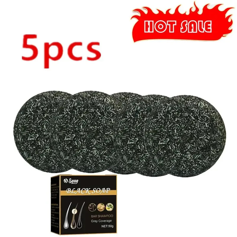Teinture pour cheveux noirs en shampooing unisexe lot de 5 flacons 250g