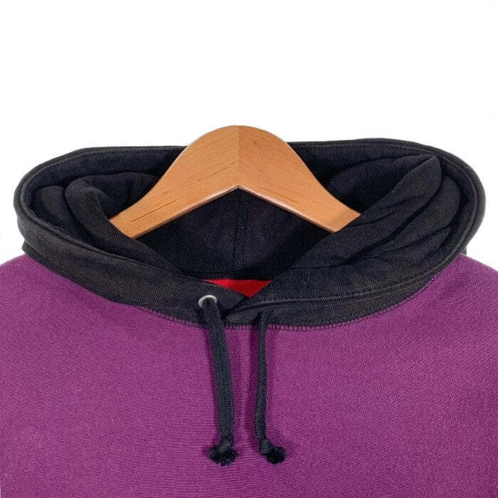 Felpa con cappuccio Supreme 12AW split pullover felpa con cappuccio viola nero usata