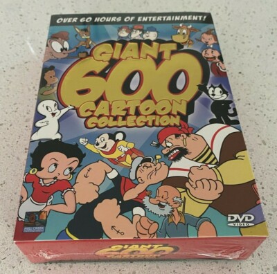 Giant 600 Cartoon Collection (DVD, 2008, 12-Disc Set) New & Sealed