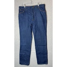 Wrangler Jeans Mens 38 Long Rustler Work Cotton Regular Fit Boot Cut Blue