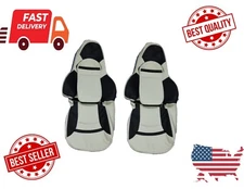 Custom Made  Corvette C5 97-04 Sports Seat covers Leather black with beige