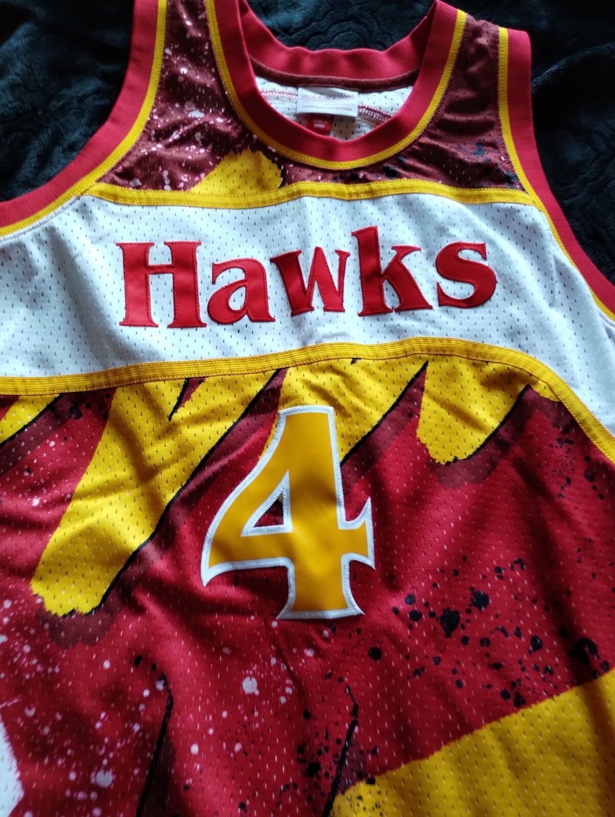 Atlanta Hawks Spud Webb #4 Mitchell & Ness Red Hyper Hoops NBA Swingman Jersey