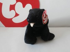 TY Retired Beanie Baby / Babies  MWMT Cinders the forest bear