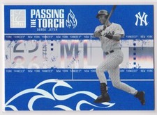 2005 DEREK JETER - Elite Passing the Torch Baseball Card # 0593/1000 Yankees HOF