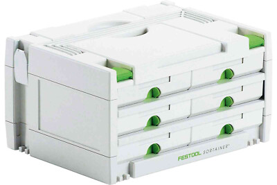Festool SORTAINER SYS 3-SORT/6 491984 6xSchublade für Zubehör Verbrauchsmaterial