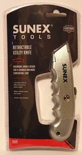 Sunex Tools - Retractable Utility Knife - Ergonomic Handle Design - Silver