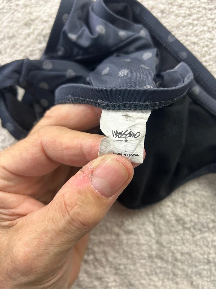 Mossimo бикини низ женщин большой черный горошек плавать стороне галстук ретро купальный костюм - Изображение 3 из 4