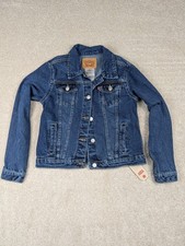 NWT LEVI'S KID'S 12 -13 YRS GIRL'S YOUTH LRG DENIM JEAN TRUCKER JACKET 009