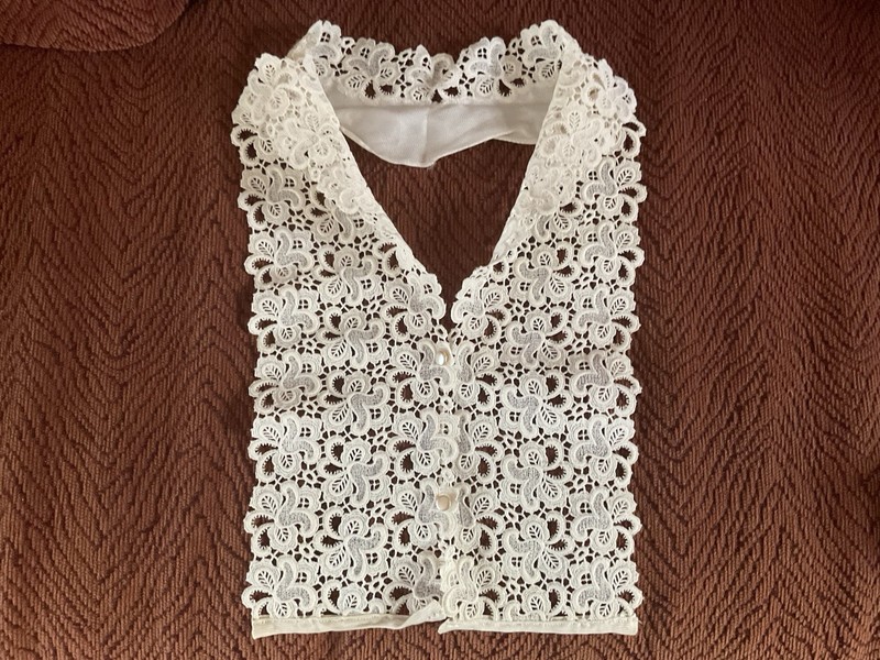 Victorian Era Tatting Lace Ladies Dickie / Insert For Blouse Or Jacket