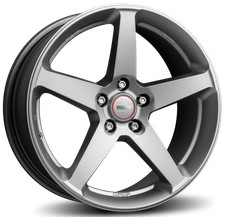 CERCHIO IN LEGA PER SKODA YETI 8,0J18" 5X112 42 72,30 MOMO FIVE TITAN SILVER OPA