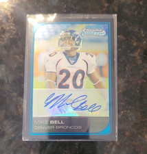 Topps 2006 Bowman Chrome Mike Bell Rookie Card Auto #232 Denver Broncos. rookie card picture