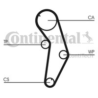 Zahnriemen Continental Ctam CT821 FüR Galant Persona 400 Space Mitsubishi Runner